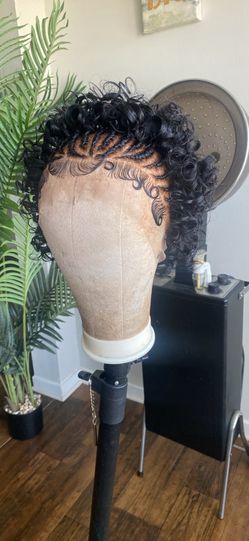 Frontal braid wig free install with wig purchase