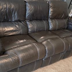 Leather sofa Recliner 