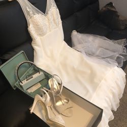 Ivory Wedding dress.