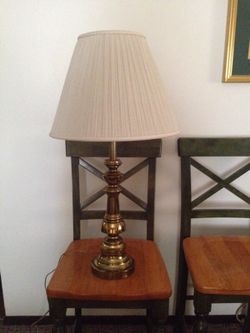 Two set lamps like new gold