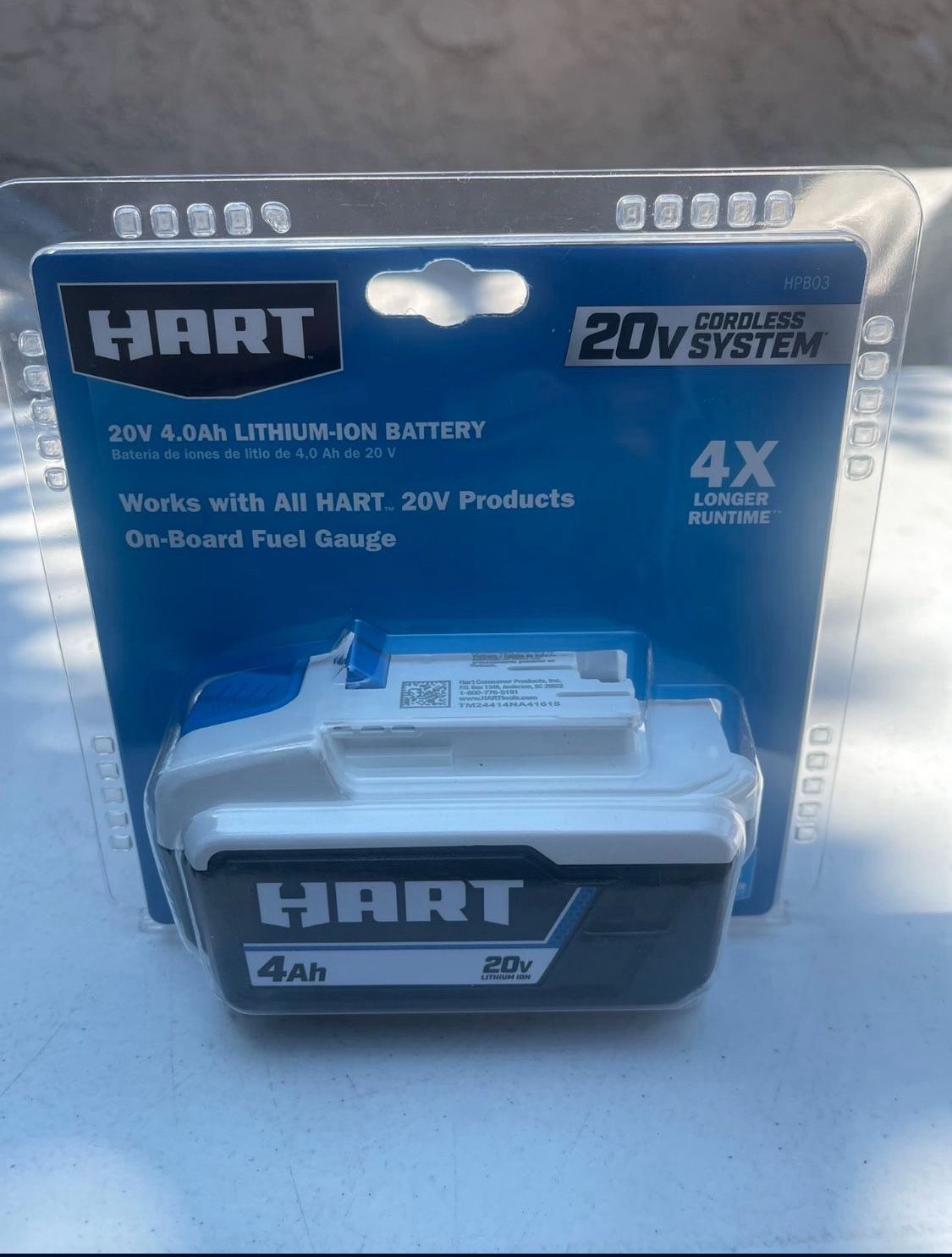 HART 20-Volt Lithium-lon 4.0Ah Battery