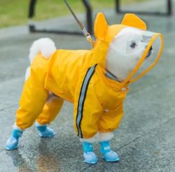 New Dog Raincoats -Yellow Reflective Waterproof Size S & Xl - NoHo Pickup Today! -