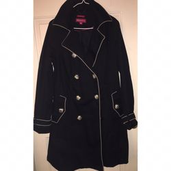 Merona woman's Sz medium black Raincoat