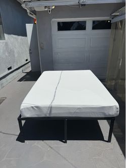 Like NEW FREE full-size 2” topper w/ purchase of 8” memory foam gel mattress $150, metal 16” under-bed storage$125