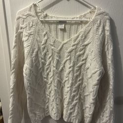 Womens Cable Sweater Size Large L