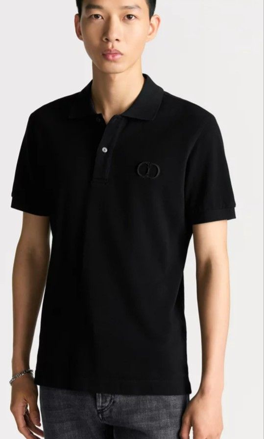 BLACK CHRISTIAN DIOR ICON POLO SHIRT. . XXL. NEW