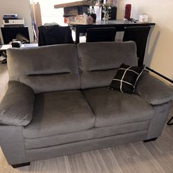 Dark grey couches