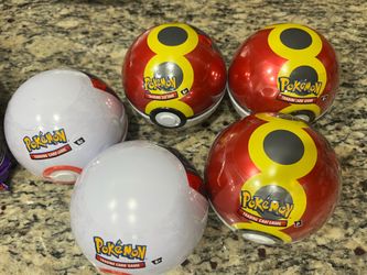 5 x Pokémon TCG Pokeball Tins - 15 Booster Packs Factory Sealed (L25)