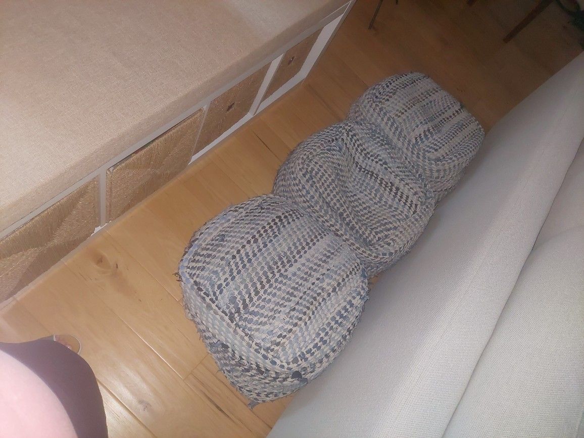 Denim Pouf / Ottoman