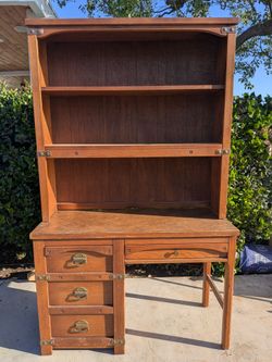 Windjammer By Morris Mission Style Hutch Vintage Desk