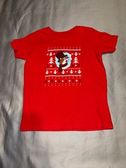 Unisex Toddler Buc-ees "Worth Melting For" Christmas T-Shirt Size 3T Red Holiday