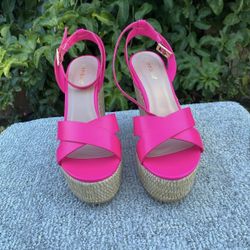 Hot Pink Wedges 