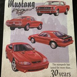 Ford Mustang 30 Year Tribute TIN SIGN metal poster vintage garage wall decor 