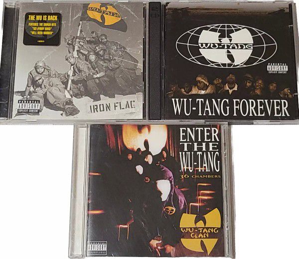 Wu-Tang 3 CD Lot Iron Flag Enter The Wu-Tang Forever Rap Hip-Hop 