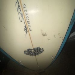 S10 Stretch Ultraflex TriFin Surfboard 6’ 1  
