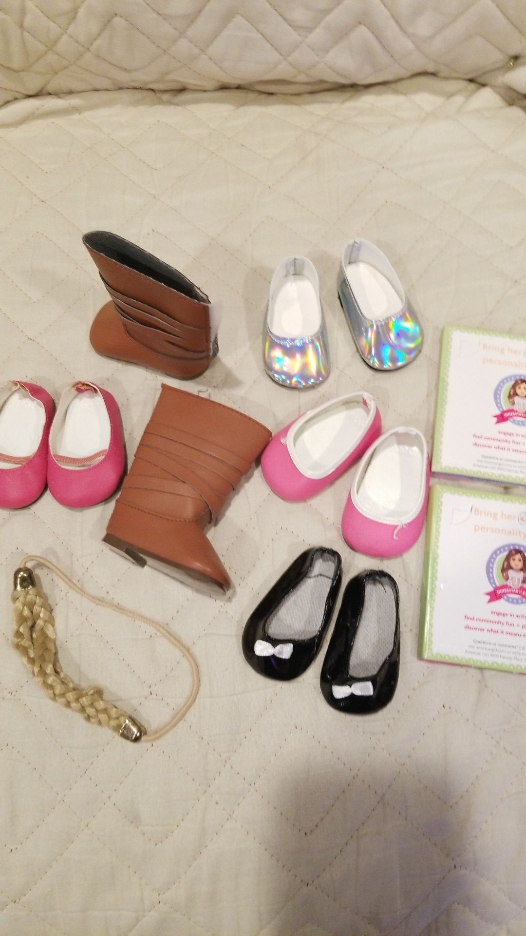 American girls doll shoes and assesories lot