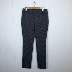 Dalia Houndstooth Pull On Stretch Dress Pants Sz 8