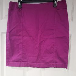 New York & Co Skirt - Size 14, Fuschia, Straight, Back Zipper, Summer