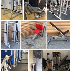 Smith Machine, Power / Squat /Half  Rack, Olympic Weight Plate, Dumbbell, Leg Press Functional Trainer, Bench