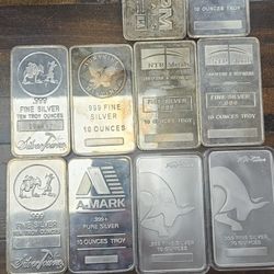 Selling 10oz Silver Bars at Spot + $5