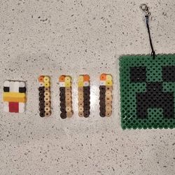 Minecraft Hand Made Clip And Fuse Bead Crafts