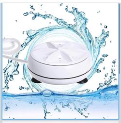 Portable Washing Machine, Mini Ultrasonic Washing Machine 3 in 1 Dishwashers Ultrasonic Waves Suitable for Home, Business, Travel, College Room, RV, A