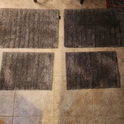 Brown Bathroom Mats Set of 4