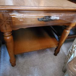 Side Table/ Solid Wood/ Vintage