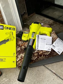 ONE+ 18V 100 MPH 250CFM Cordless Variable Speed Jet Fan Blower, Pruning saw, Extra Chain with 2.0 Ah