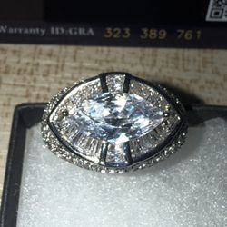 8.5 Gram Silver 6+ Carat Of Moissanite