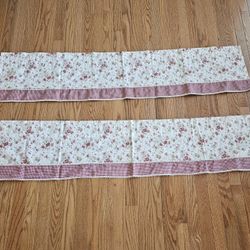 $35.00 - 114" Vtg Waverly Brand Floral Curtain Panels!  (2) Sets/Like New Condition!