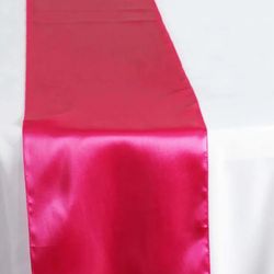 Fuchsia Satin Table Runners (10pk)