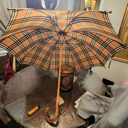 Vintage Burberry XL Umbrella From London