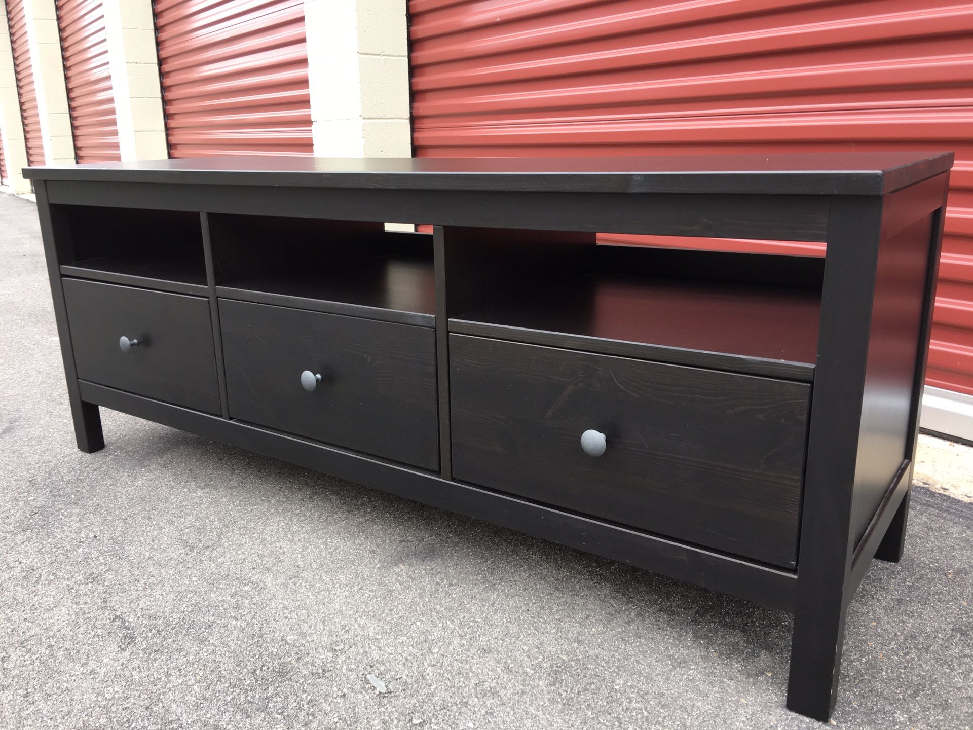IKEA Hemnes 3 Drawer TV Stand / Entertainment Center - Black-brown - Excellent Condition