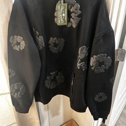 Black On Black Denim Tears Hoodie Size XL