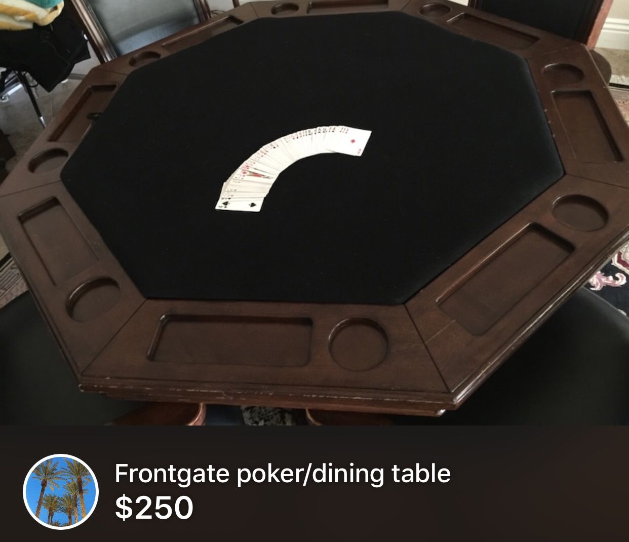 Used Front Gate Poker/ Dining Table. $250 Firm