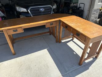 Bassett Solid Wood L Shaped Desk 