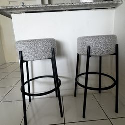 CB2 Backless Bar Stools. Set Of 2.