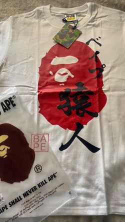 BAPE A Bathing Ape Graphic T-Shirt White Size Mediums in MENS