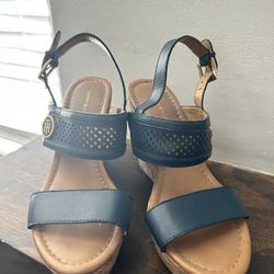Tommy Hilfiger Blue Wedges Size 7