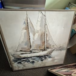 Sail Boat Art Canvas Print 
