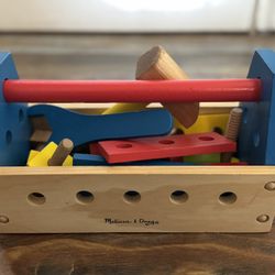 Melissa & Doug Take-Along Tool Kit Wooden Construction Toy 