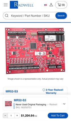 Red Board & black board HID Mercury MR52 Series Interface Modules