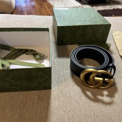 Brand New Real Leather GG Gucci Belt Size 42 In     220$