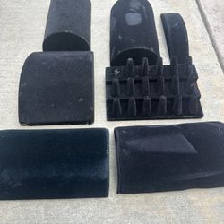 Lot Of 7 Black Velvet Jewelry Display Bracelets Rings