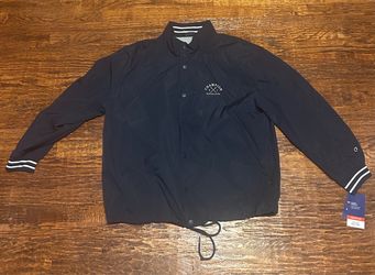 Champion Navy Blue Coaches Jacket Rowing Club Water Resistant Large