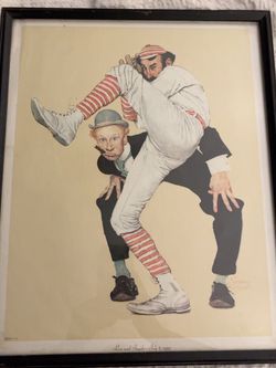 Norman Rockwell 'Low and Inside' Framed Print