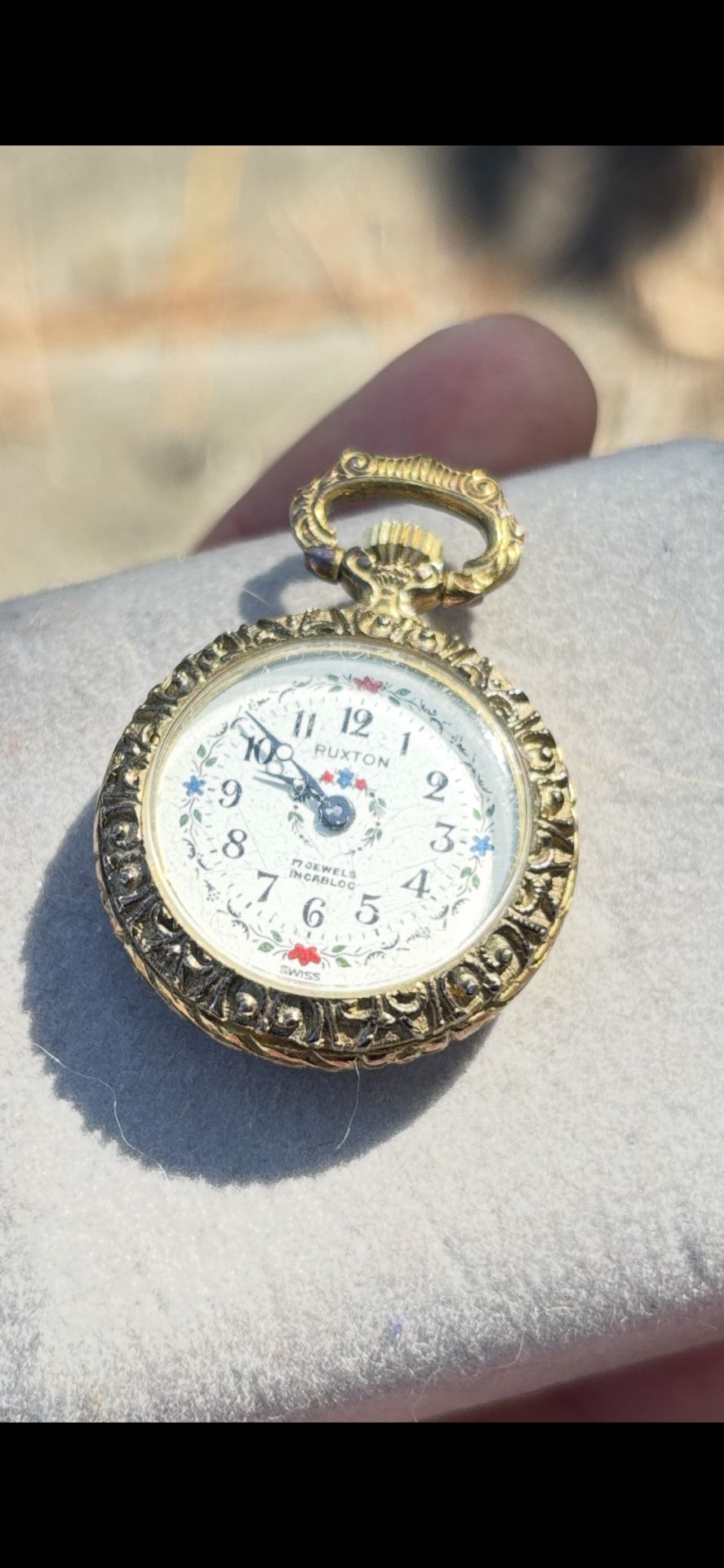 VINTAGE SETH THOMAS GERMANY ALARM CLOCK SHAPE OF A LARGE POCKET WATCH