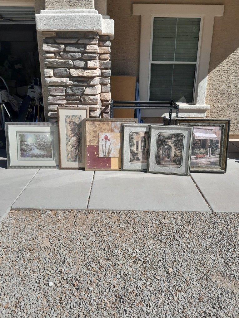 Framed Wall Art Pieces Home Decor $8-$10 Each See All Photos