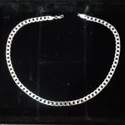 925 Sterling Silver Curb Link Chain 20 inches 8mm